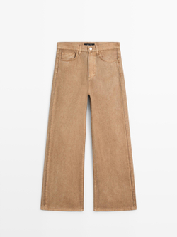 Massimo Dutti Джинсы с широкими штанинами, охра