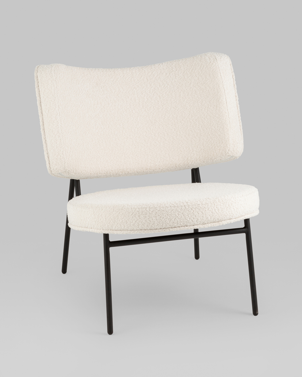 Кресло District Lounge букле белый