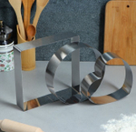 Набор форм для выпечки и выкладки "Круг, квадрат, сердце", 20 х 20 х 5 см, 3 шт