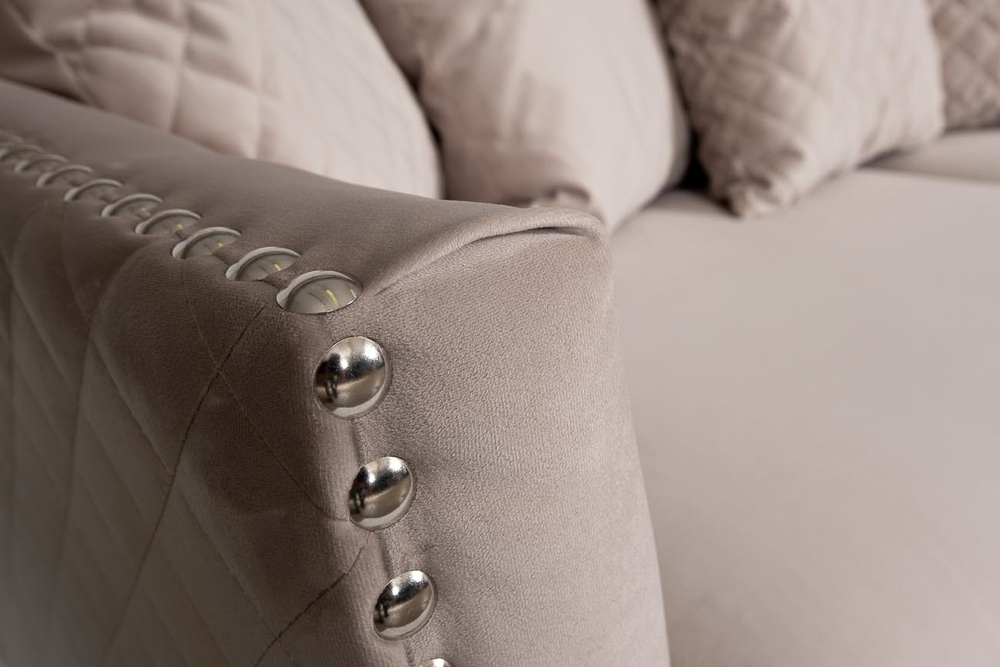 Диван трехместный Garda Decor Sorrento Bel42 крем-брюле SORRENTO-250-2K-КР-БРЮЛЕ-Bel42