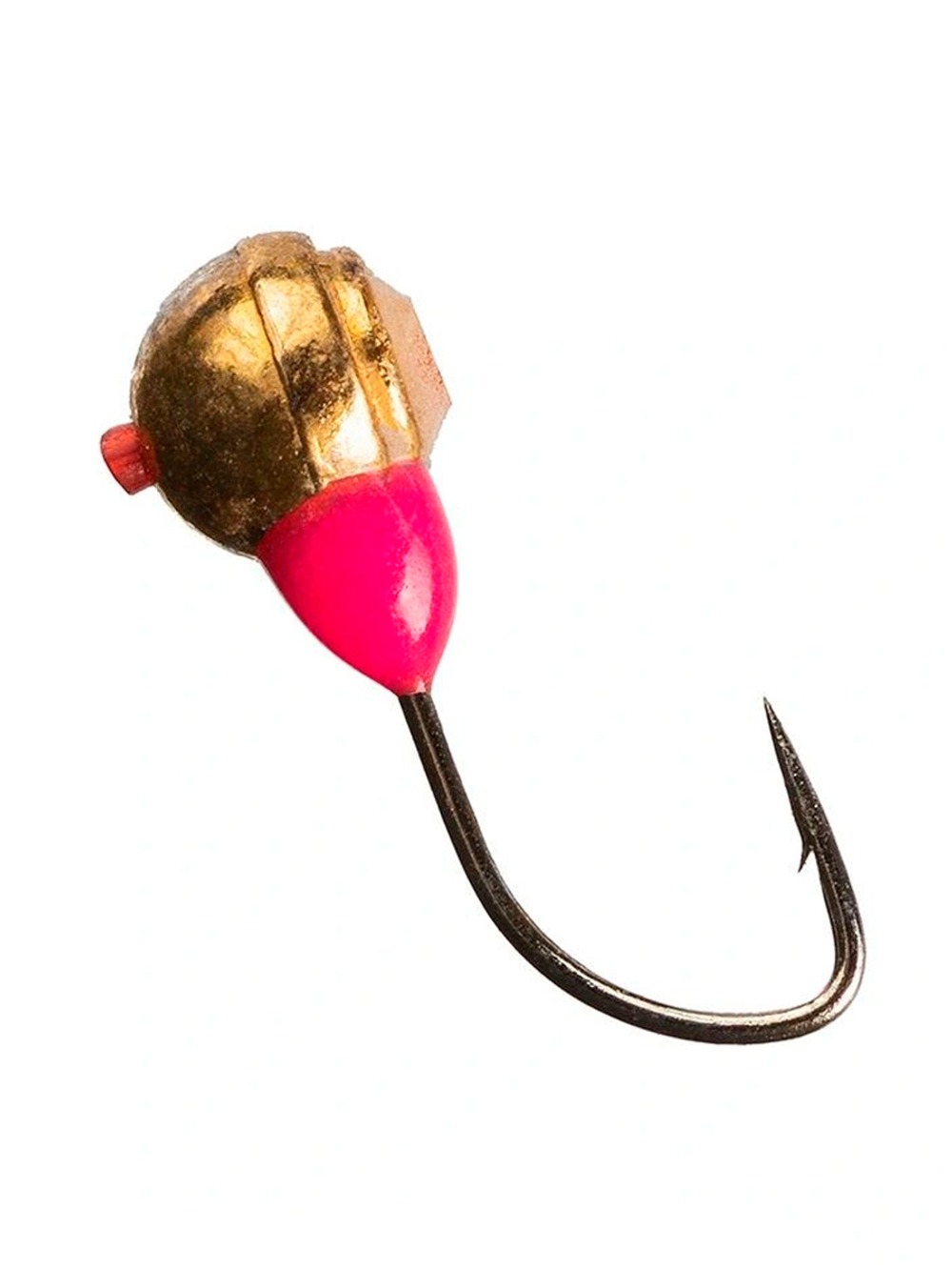 Мормышка Helios вольфрамовая Полусфера с отверстием 4мм 0,45гр Go с кембриком фосфорная (MW-3640C-GO)