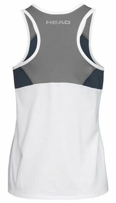 Женский топ теннисный Head Club 22 Tank Top - white/navy
