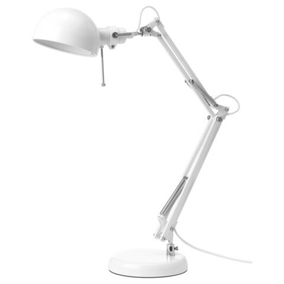 Настольный светильник IKEA FORSA (ФОРСА), Белый, 35 см