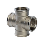 Крестовина STOUT SFT 0031 - 1"1/4 (для стальных труб, латунь никелированная)