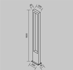Светильник столбик ландшафтный 20вт 60x200x1500мм