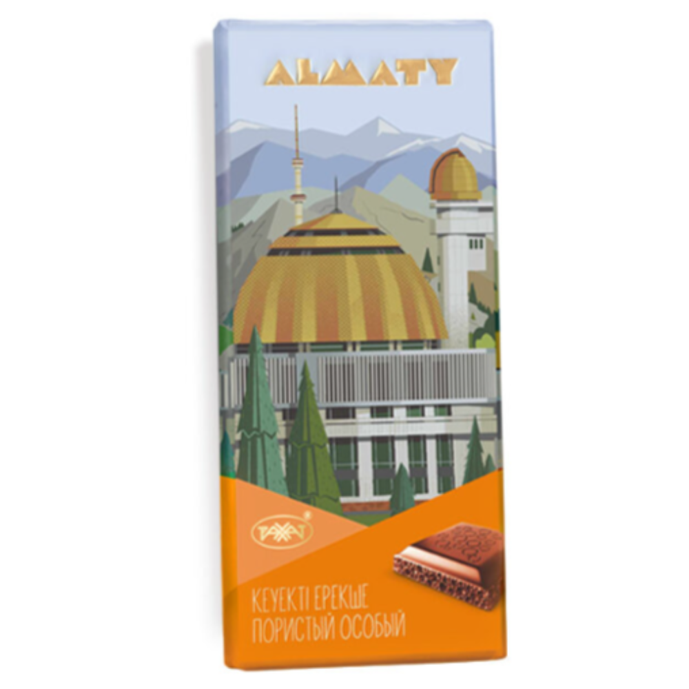 Шоколад черный пористый Almaty Рахат 80 гр