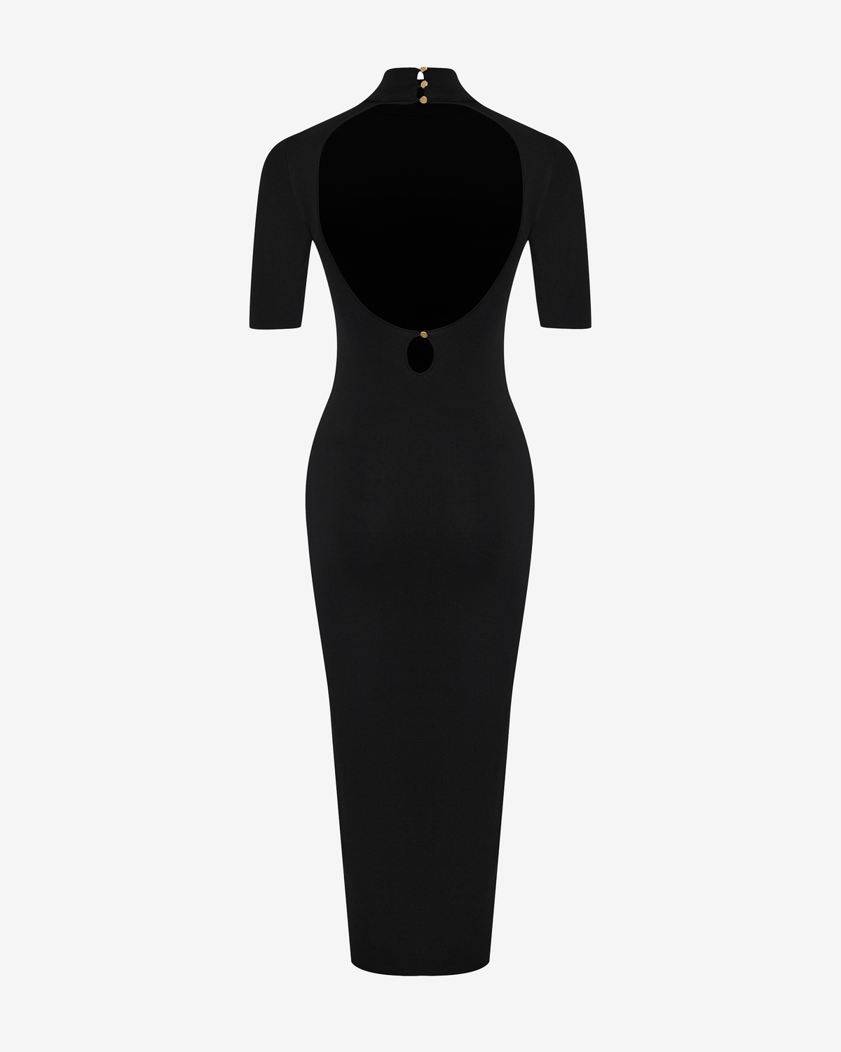 Платье миди с открытой спиной из вязаного трикотажа