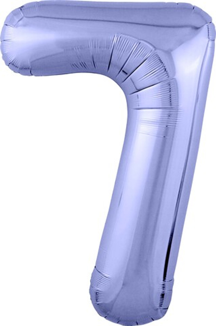 Шар (40""/102 см) Цифра, 7 Slim, Сиреневый, 1 шт. в упак. И84