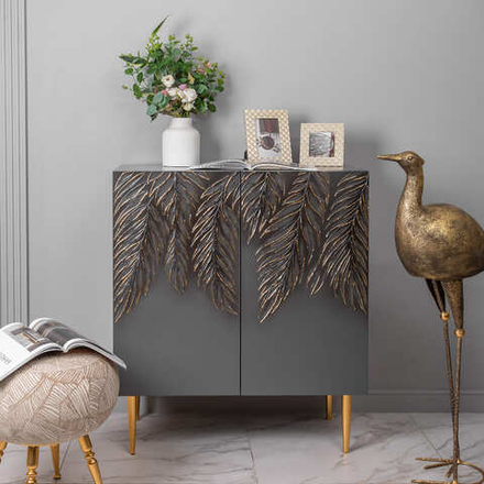 Комод Тропик Стайл с 2 полками Серый Голд