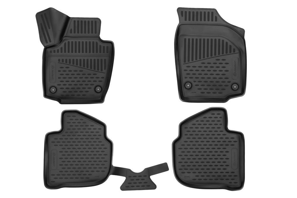Коврики 3D в салон подходят для SKODA Rapid (I, Iр, II), 2013-2020, 2020-&gt;, лифтбек, 4шт. (полиуретан)