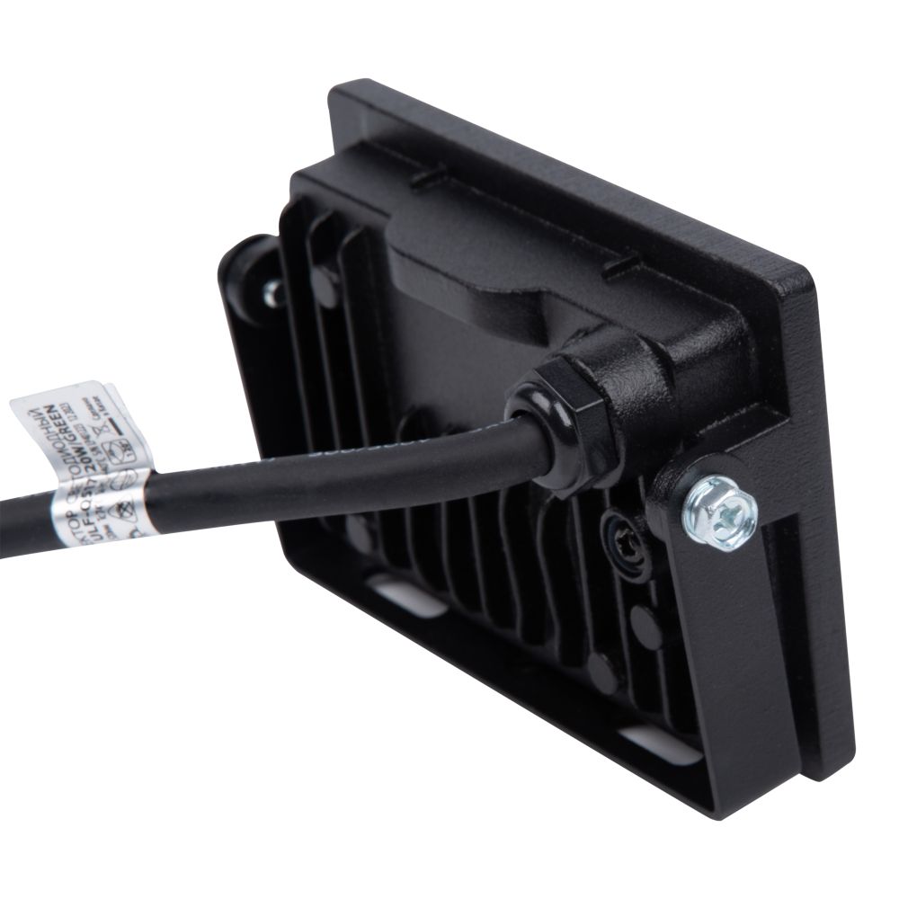 ULF-Q517 20W-GREEN IP65 220-240V BLACK Прожектор светодиодный. Зеленый свет. Корпус черный. TM Volpe