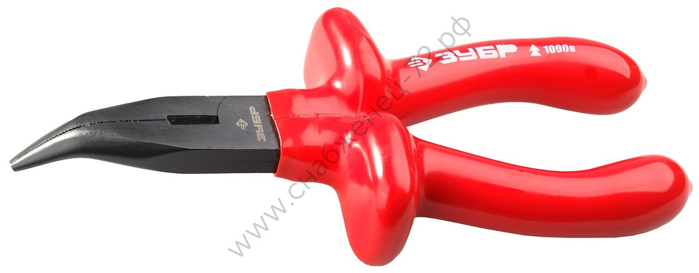 ЗУБР Электрик 160 мм, Диэлектрические изогнутые тонкогубцы (2214-4-16)