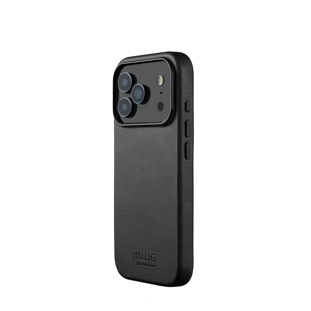 Чехол Mujjo Leather для iPhone 17 Pro черный