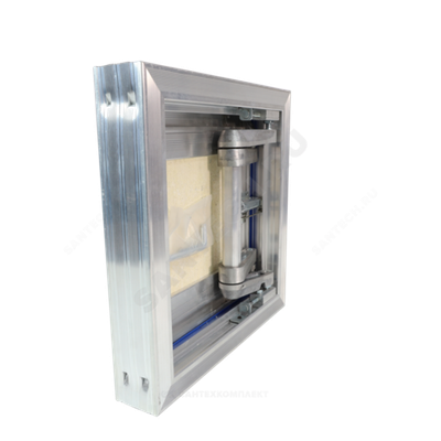 Люк под плитку нажимной алюминий 600х600 на износоустойчивой петле Evecs CERAMO COMFORT D6060