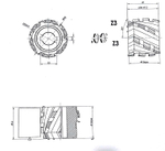PCD фреза D.60x48x25+DKN Z=3+3 H=3 LH + RH