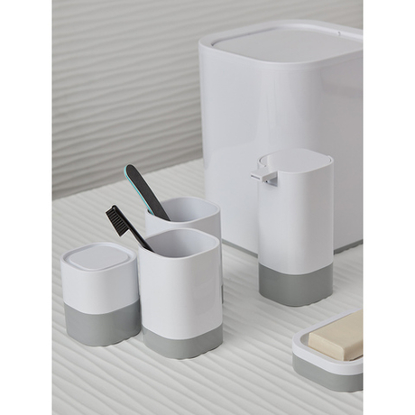 Диспенсер для жидкого мыла 430мл Bergenson Bjorn Bath Tyer белый/серый