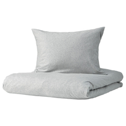IKEA SPJUTVIAL  (ИКЕА СПЙУТВИАЛ)  -  Пододеяльник и 2 наволочки, светло-серый/меланж, 200x200/50x60 см