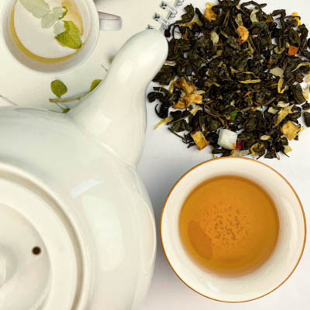 Зеленый чай BERRY-TEA "Пина-Колада" | 18гр под стакан | Эконом