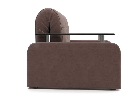 Кресло Денвер 0,8 - Velutto 23 шоколад/  коричневая накладка