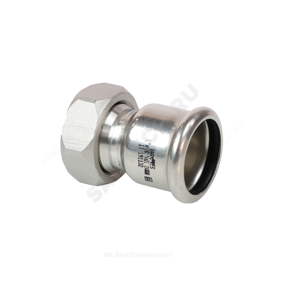 Муфта сталь нерж AISI 316L Дн 22х3/4" Ру16 пресс/нак/гайка Inoxpres RM 183022012