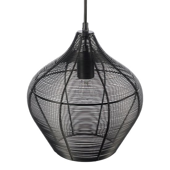 Светильник подвесной vinger, D27х30 см, черный