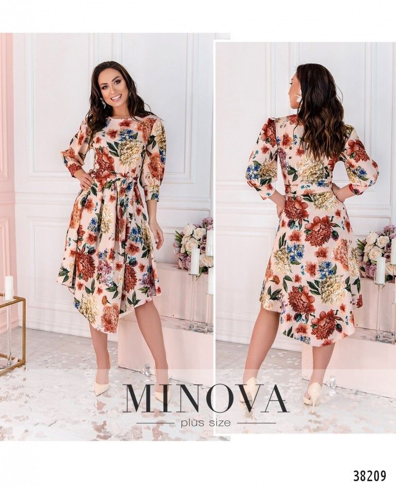 Платье 3137В-пудра Minova