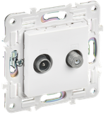 SKANDY Розетка двойная TV+SAT SK-A13W арктический белый IEK