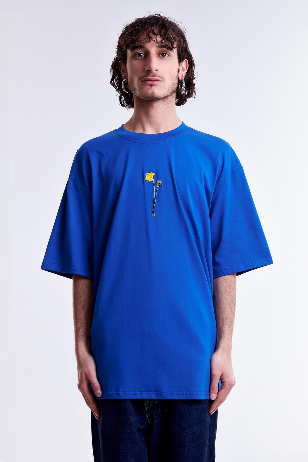 Футболка Гербарий Одуванчик Ярко-Синяя