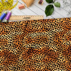 Ткань премиум шифон пятна леопарда