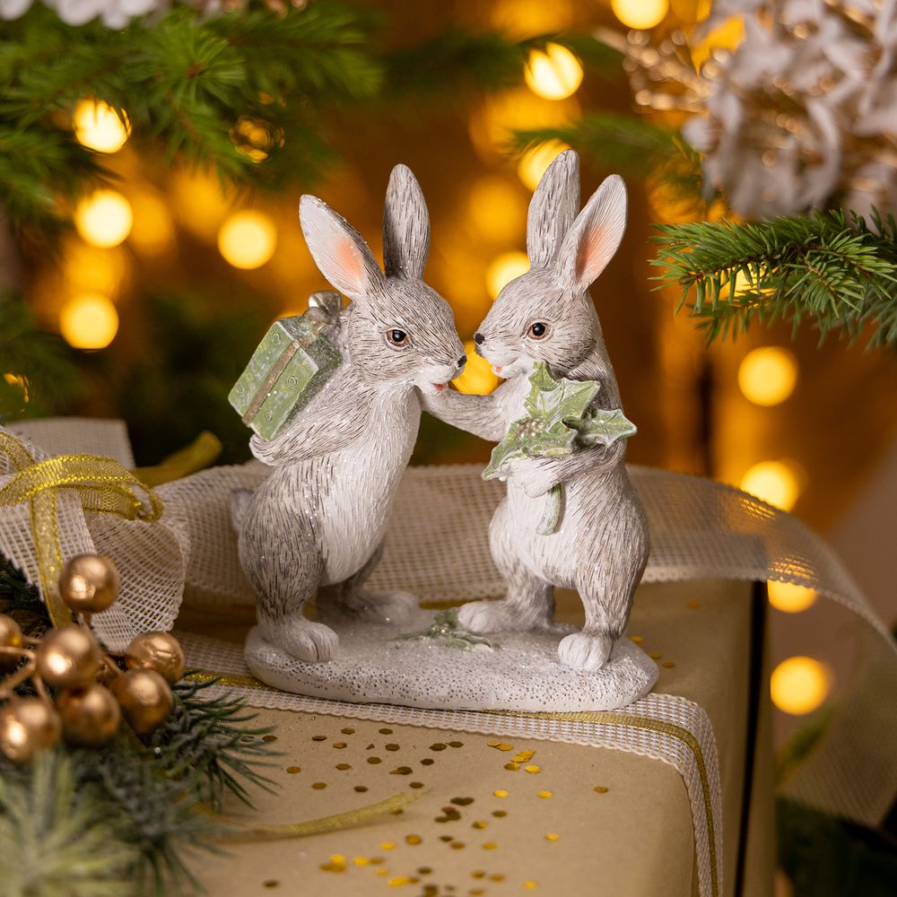 СТАТУЭТКА "КРОЛИКИ" 10,5Х6Х13 СМ