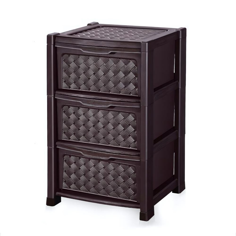 Комод "Виола" 3-х секционный (цвет в ассорт. бежевый, коричневый, слоновая кость)