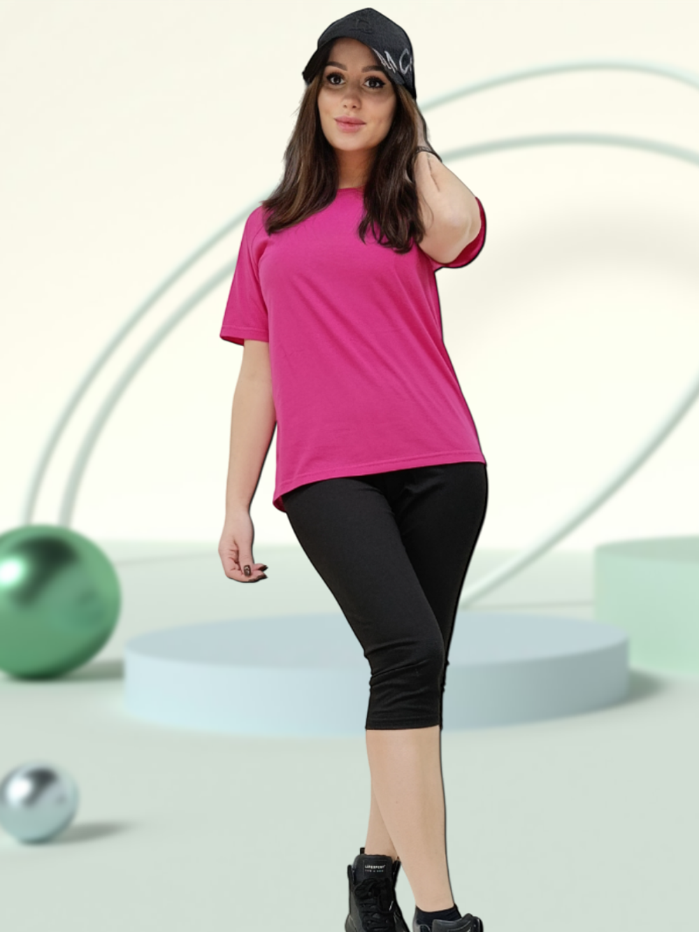 2162 Капри женские кулирка черные (56)