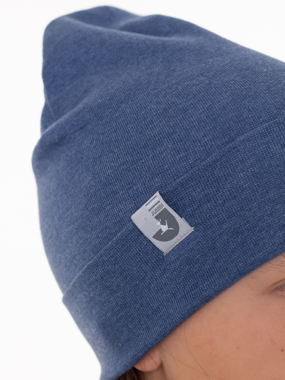 Комплект Шапка трикотажная + снуд (Синий меланж) РИО*