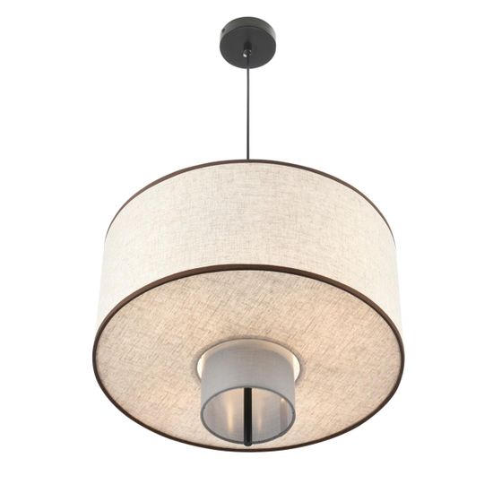 8282/4 MODERNI LN26 186 черный/бежевый/коричневый, металл/текстиль/стекло Светильник подвесной Е14 4*40W 220V SORENTO