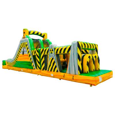 Коммерческая надувная полоса препятствий «Радиация», 18×3×4 м