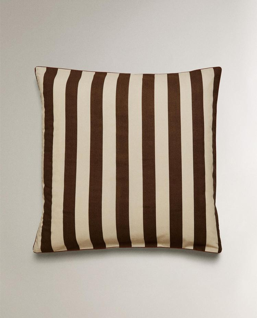 ZARA HOME НАВОЛОЧКА В ПОЛОСКУ, КОРИЧНЕВЫЙ