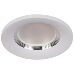 Встраиваемый светильник алюминиевый ЭРА KL107 WH/SL MR16 GU5.3 белый серебро | Алюминиевые встраиваемые светильники