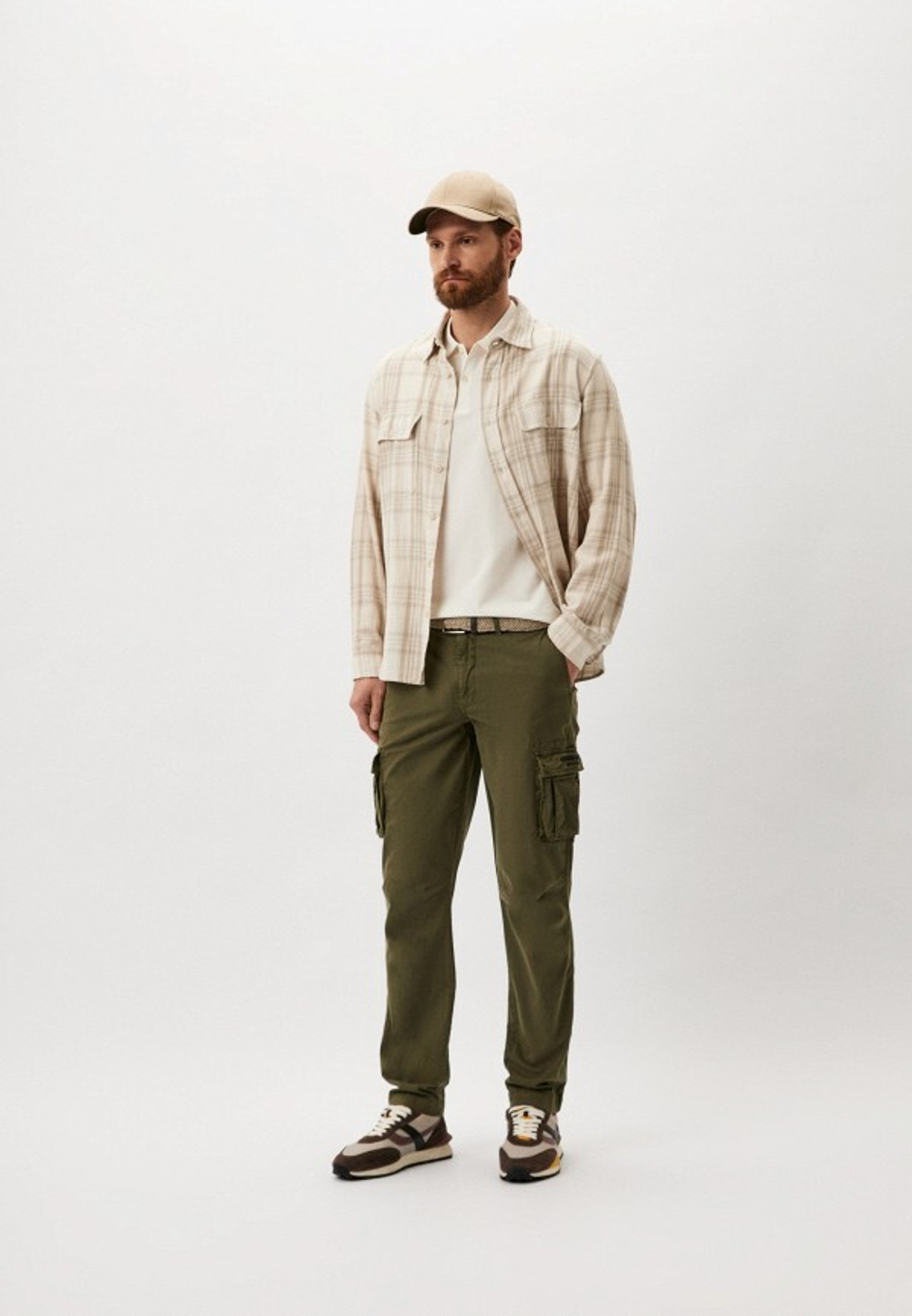 Брюки карго муж. AERONAUTICA 1329 хаки