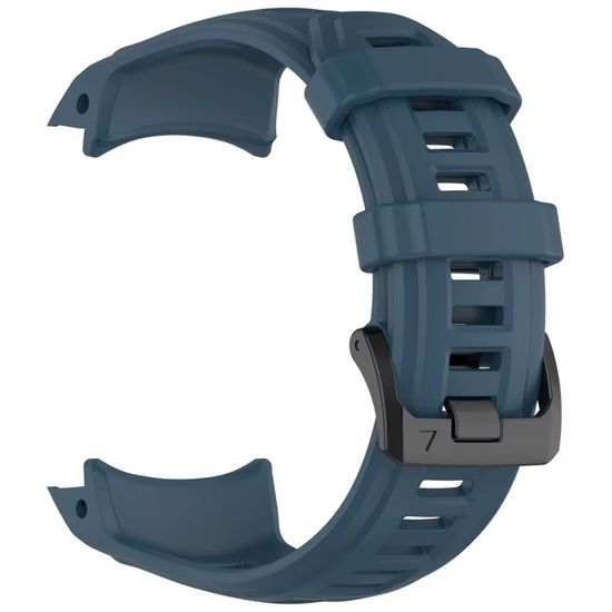 Ремешок для Garmin Instinct 3 (45) силиконовый ширина 22 мм оригинальное крепление (Синий гранит)
