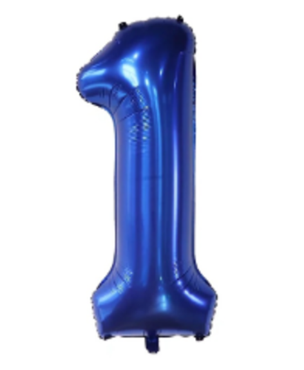 К Цифра 1 Темно синий 100 см.