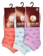 Носки женские GRAND LINE (ЖК-08, бантики), р. 25 (н) (в)