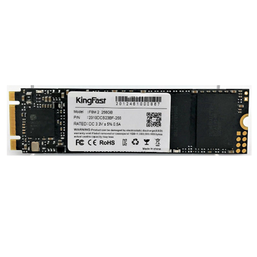 SSD KingFast 256Гб, M.2 2280, SATA3, Bulk, Чтение:550мб/с, Запись:450мб/с (KF2310DCS23BF-256)