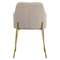 Стул Dwight, светло-бежевый шенилл, золотые ножки