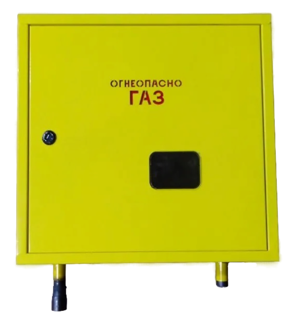 Шкафной газораспределительный пункт ГРПШ-ОХТА-RF-25-1-НН-С4-Ф-П1 (желтый)