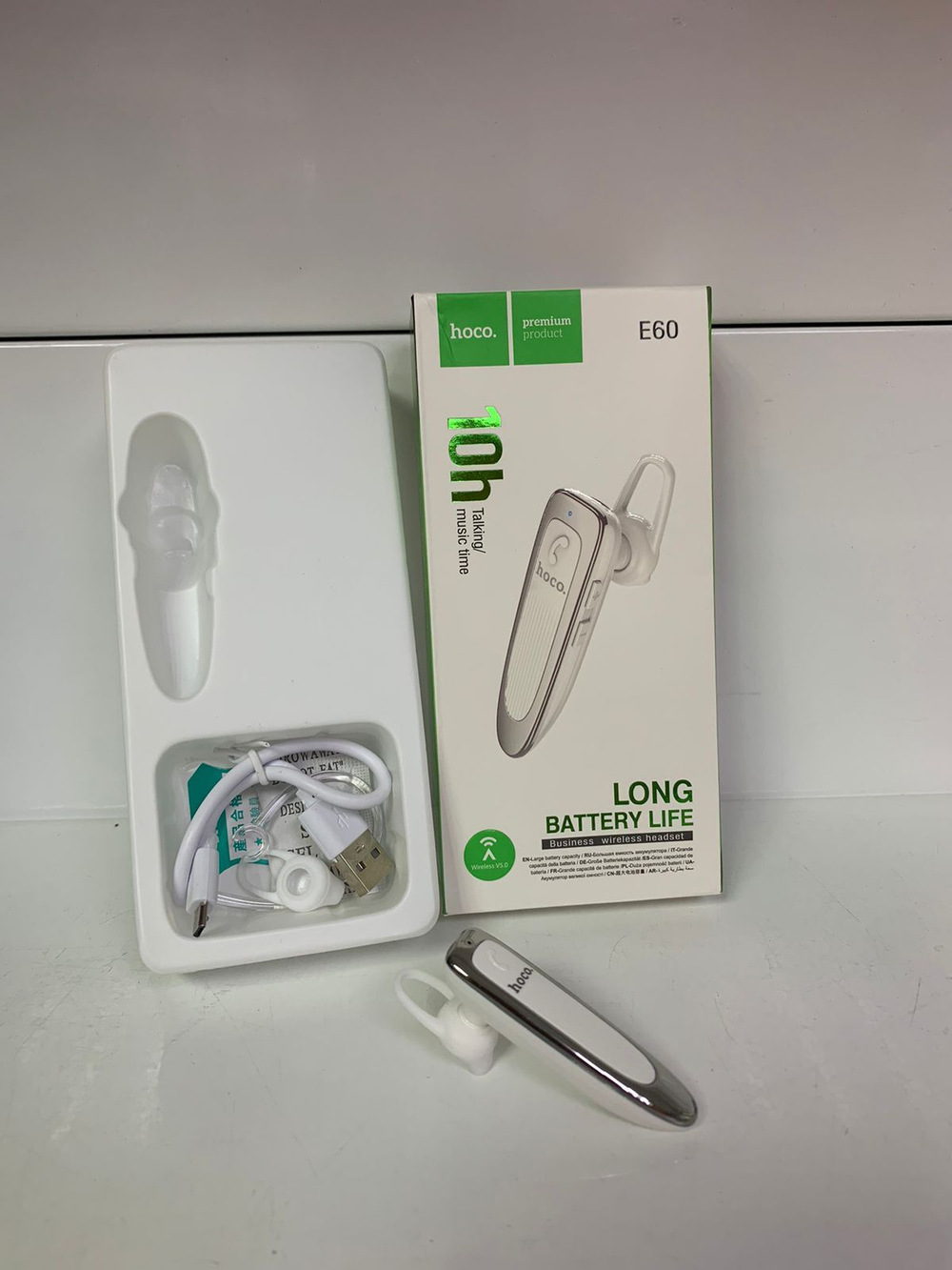 Bluetooth гарнитура HOCO E60, белый