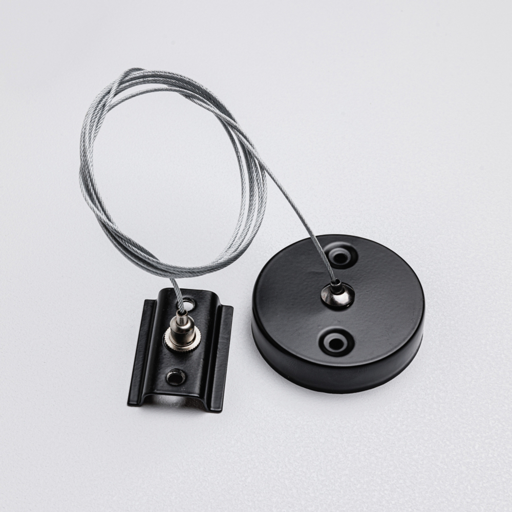 Тросовый подсвес для однофазного трекового шинопровода MKA-005-2 1,5 м Черный