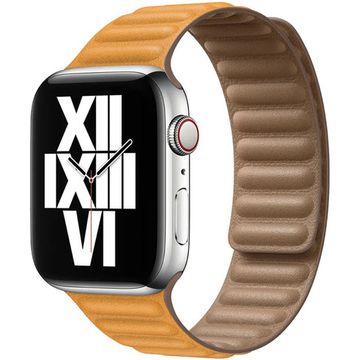 Apple Leather Link for Apple Watch 42|44|45|49mm S/M California Poppy (Эшшольция калифорнийская) MY9P2ZM/A