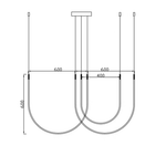 Pendant design lamp Nahun Ribbon by Cattelan Italia