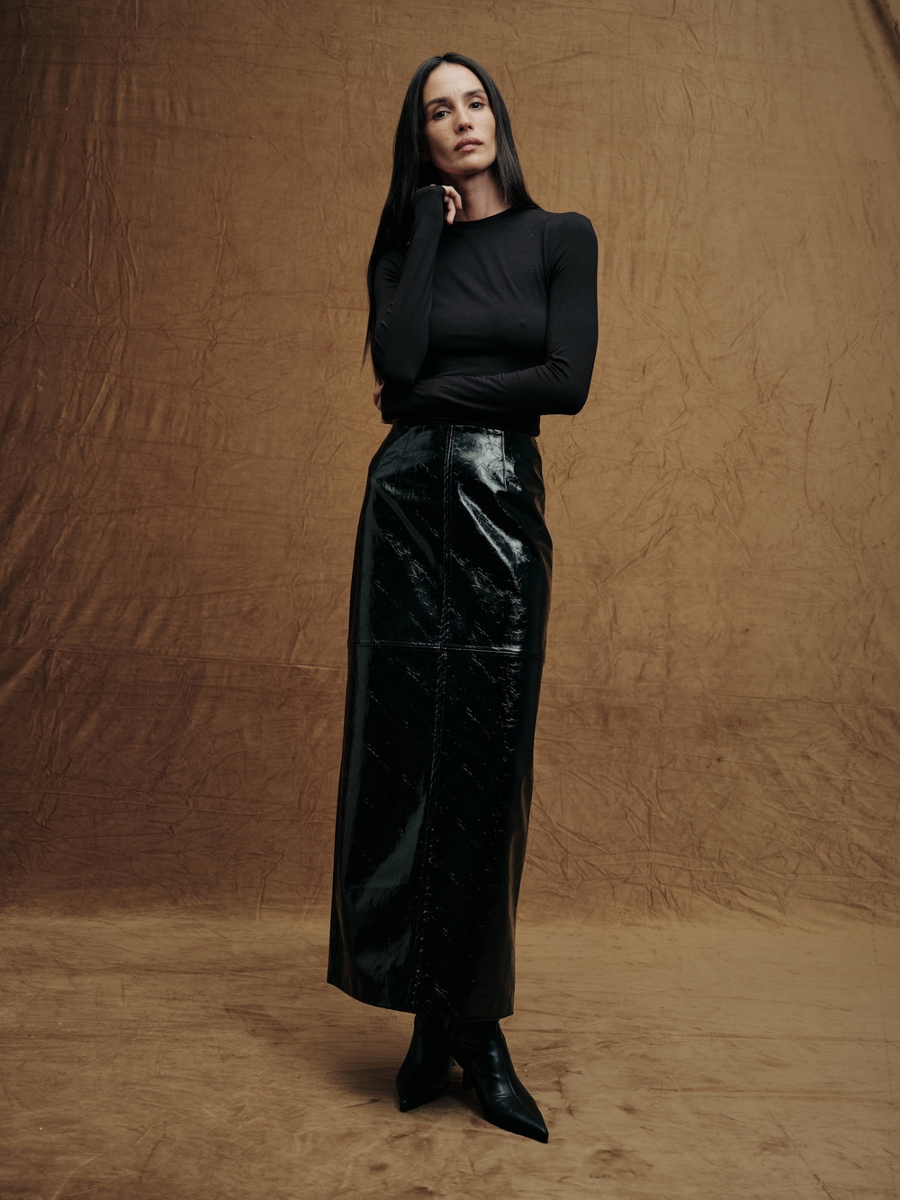 Кожаная юбка