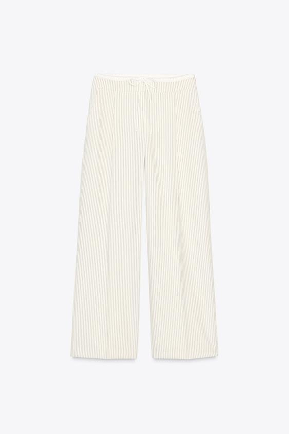 ZARA БРЮКИ-БОКСЕРЫ С КОНТРАСТНОЙ ДЕТАЛЬЮ, ЭКРЮ